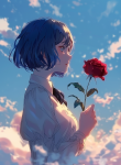 tieutuemjpro112_A_anime_girl_with_short_blue_hair_holding_and_l_19b55208-9702-4cb2-a444-69aa6a5f7041