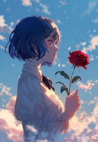 tieutuemjpro112_A_anime_girl_with_short_blue_hair_holding_and_l_19b55208-9702-4cb2-a444-69aa6a5f7041