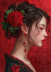 tieutuemjpro112_A_red_rose_with_drops_of_water_the_girls_hair_i_17d08aec-6baa-4b0c-8d11-e84e4a89ae2d